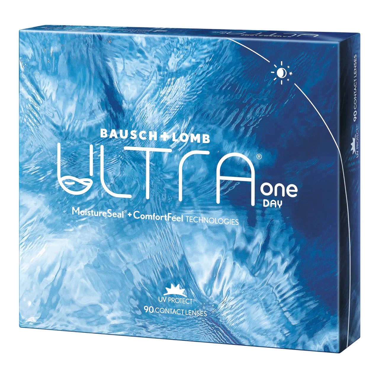 Bausch + Lomb ULTRA ONE DAY contact lenses side packshot